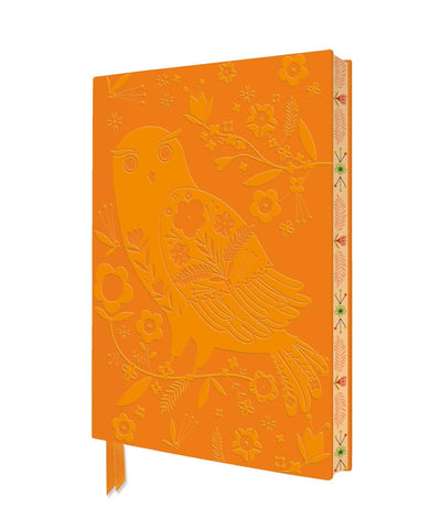 Artisan Art Orange Journal by Flame Tree. Folk Owl: Bee Brown