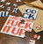 Jigsaw puzzle with partially completed text on a wooden surface