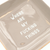 A square ceramic dish with a glossy finish, featuring the text 'WHERE ARE MY FUCKING THINGS' printed in white capital letters on the front.