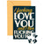 Jigsaw puzzle with text 'I fucking love you and I love fucking you too' on a card with an envelope.