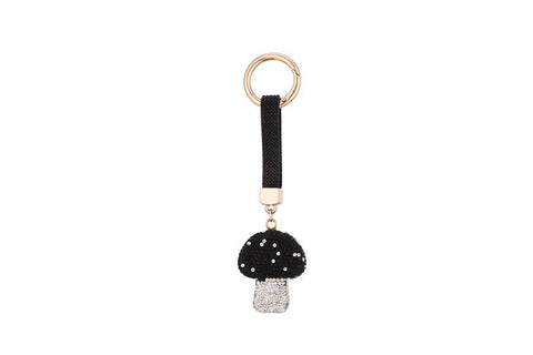 Cute Rhinestone Mushroom Keychain, Bag Charm