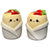 Two cute, cartoon-style burrito-shaped salt and pepper shakers on a white background.