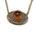 Amber Mixed Metal Pendant, by Anju. Fair Trade Polished Crystal Pendant Necklace