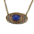 Lapis Lazuli Mixed Metal Pendant, by Anju. Fair Trade Polished Crystal Pendant Necklace