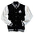 Detroit Renaissance Varsity Jacket, Black & White Letterman Style Fleece