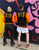 Detroit Rhythm Varsity Jacket, Black & Orange Letterman Style Fleece