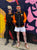 Detroit Rhythm Varsity Jacket, Black & Orange Letterman Style Fleece