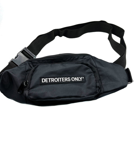 Detroiters Only Black Crossbody Fanny Pack
