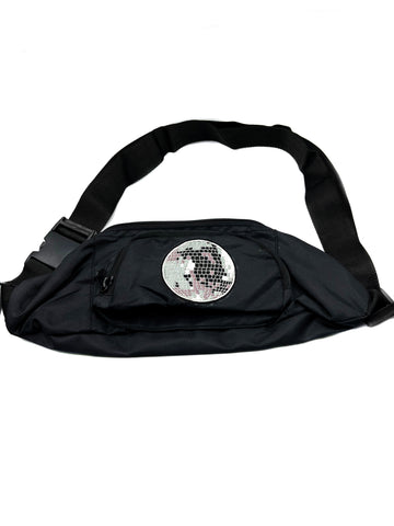 Disco Ball Black Crossbody Fanny Pack