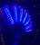 Blue LED Fan, Light-Up Rave Fans