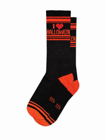 I ❤️ Halloween Ribbed Gym Socks, by Gumball Poodle. Made in USA!