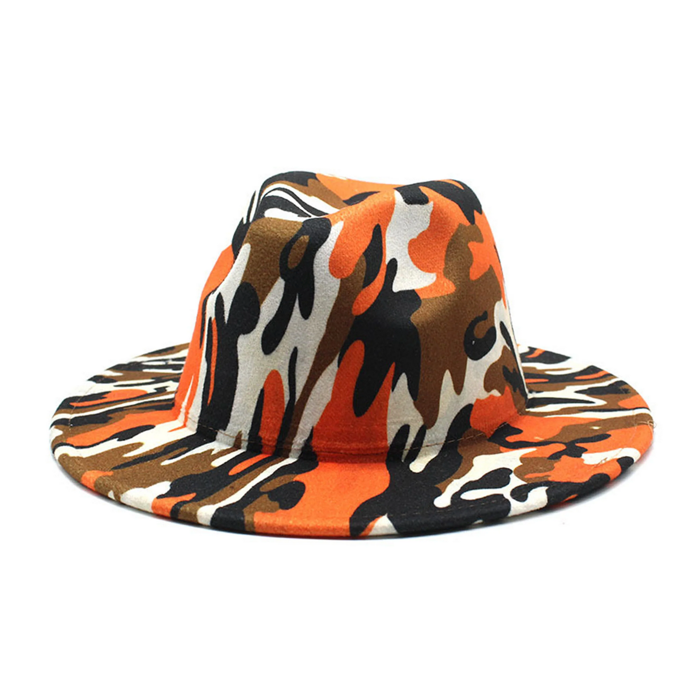 Camo Felt Cowboy Hat, Structured Wide Brim Western – Well