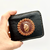 Leather Bifold Wallet with Precious Stone Accent: 2 Colors ( Black or Brown)