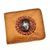 Leather Bifold Wallet with Precious Stone Accent: 2 Colors ( Black or Brown)