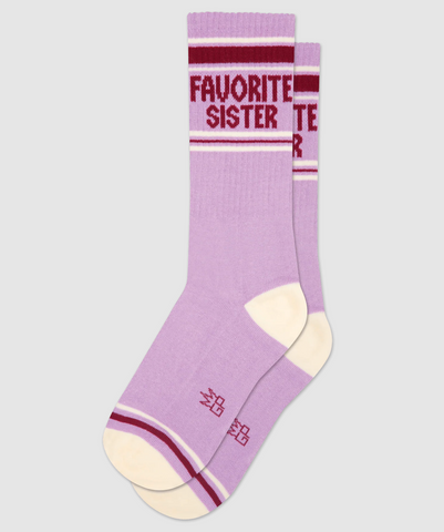 Favorite Sister - Gym Socks, by Gumball Poodle. Made in USA!