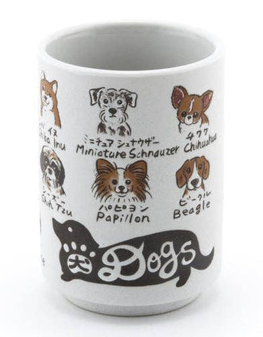Japanese Dog Breeds ,Yunomi Style Tea Cup Reactive Glaze