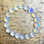 Angel Aura White Opalite Round Bead Bracelet, Matte Finish Mala Stretch Bracelet