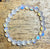 Angel Aura White Opalite Round Bead Bracelet, Matte Finish Mala Stretch Bracelet