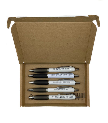 5-Pack Anti Social Work Pens, by Cheeky Chops UK. – Well Done Goods, by  Cyberoptix