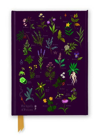 For Spells & Potions Journal: Artist Anna Stead. Lined Paper Notebook by Flame Tree