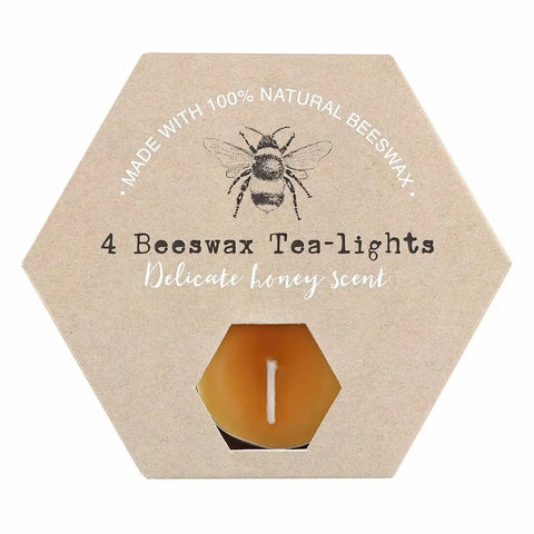 Beeswax Tealight Candles 4-Pack.