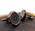 Black Solar Quartz Stalactite Cufflinks, Electroformed Copper