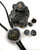 Black Solar Quartz Stalactite Cufflinks, Electroformed Copper
