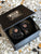 Black Ammonite Fossil Cufflinks, Rare Stone Cuff Links