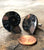 Black Ammonite Fossil Cufflinks, Rare Stone Cuff Links