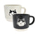 Cute Cat Coffee Mug, Tea Cup - Tux Kitty on White or Black