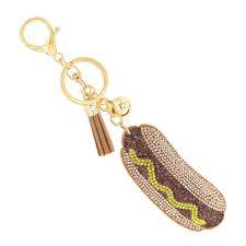 Bling Crystal Hot Dog Bag Charm