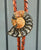 Black Ammonite Bolo Tie. Fossil Stone Bola Leather Lariat Necklace