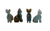 Carved Onyx Cats: (Black, Blue, White, Orange Calcite, Zebra and Amber)