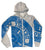 Blue Manhole Cover Zip Hoodie - Tire Print, Detroit Football Colors!