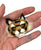 Cute Fuzzy Bobcat Face Brooch. Tiger? Lynx? Pinback, Vintage Fur Cat Lapel Pin