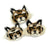 Cute Fuzzy Bobcat Face Brooch. Tiger? Lynx? Pinback, Vintage Fur Cat Lapel Pin