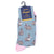 grey dress socks with pink tow and all over bunny rabbit print by parquet