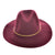 Wool Felt Fedora, Boho Medium-Wide Brim Hat, Rancher Hat, Western Style Hat. Black, Grey or Burgundy.