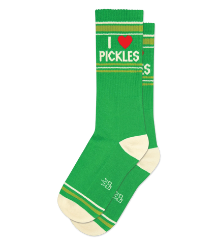 I ❤️ Pickles Ribbed Gym Socks, by Gumball Poodle. Made in USA!