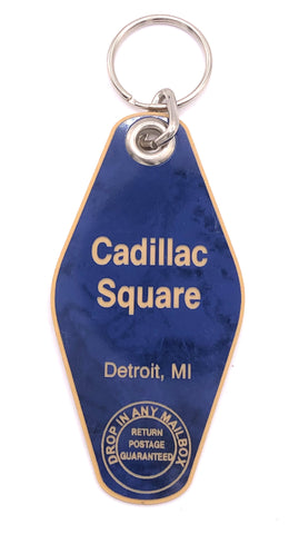 Cadillac Square Motel Style Keychain