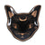 Black Cat Ceramic Trinket Dish with Gold Foil