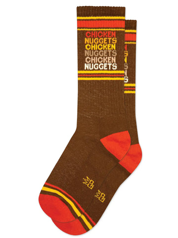 Chicken Nuggets Ribbed Gym Socks. By Gumball Poodle, Made in USA!
