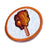 Chicken on a Stick, Rave Scouts D-Merit Badge. 1.5" Iron-on Embroidered Patch
