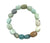 Amazonite Stone Bead Mala Stretch Bracelet, matte or polished