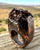Citrine Crystal Cluster Rings, Size 8.5. Large Electroformed Copper Band