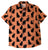 Cinnamon / burnt orange Black Cat Print Short Sleeve Button-up Shirt