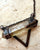 Natural African Smoky Citrine Crystal Horizontal Triangle Choker. Dark, Oxidized Electroformed Copper