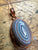 Mixed Metal Fordite Pendants: Copper Bezel & Rose Gold Chain. Detroit Agate Necklace