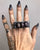 Chatoyant Ruby Corundum Ring, Gunmetal Patina Electroformed Copper, Wide Band. Size 7.5 (Copy)