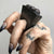 Chatoyant Ruby Corundum Ring, Gunmetal Patina Electroformed Copper, Wide Band. Size 7.5 (Copy)